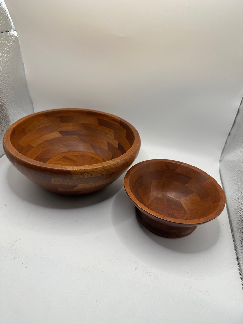 Handcrafted Teak Wood Serving Bowl set - Brown